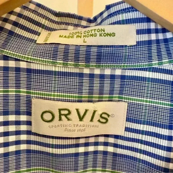 ORVIS Men's Long-Sleeve Plaid Button-Up Shirt Multicolor Size L Casual - Picture 5 of 10